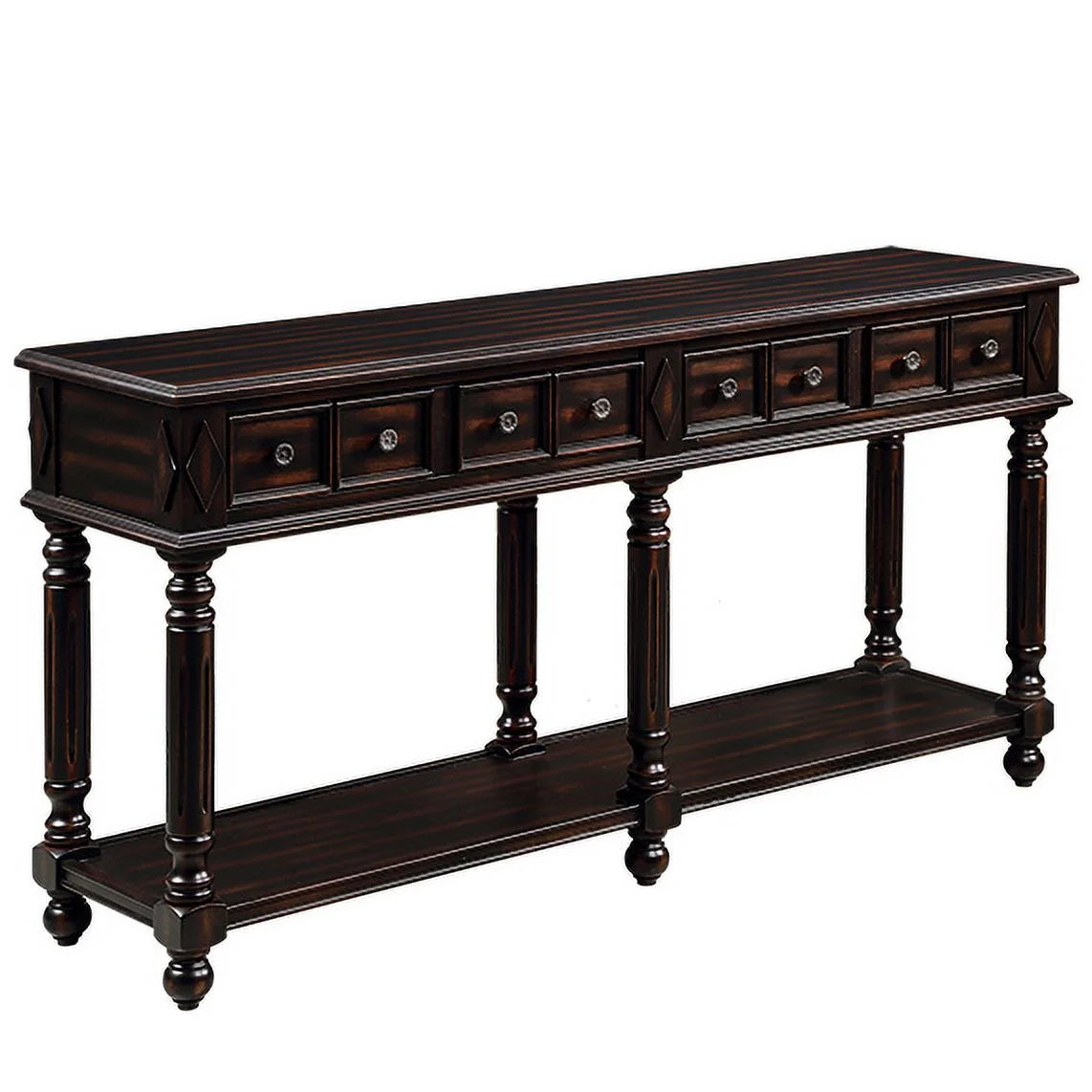 Console Table with 2 Drawers and Bottom Shelf J67431
