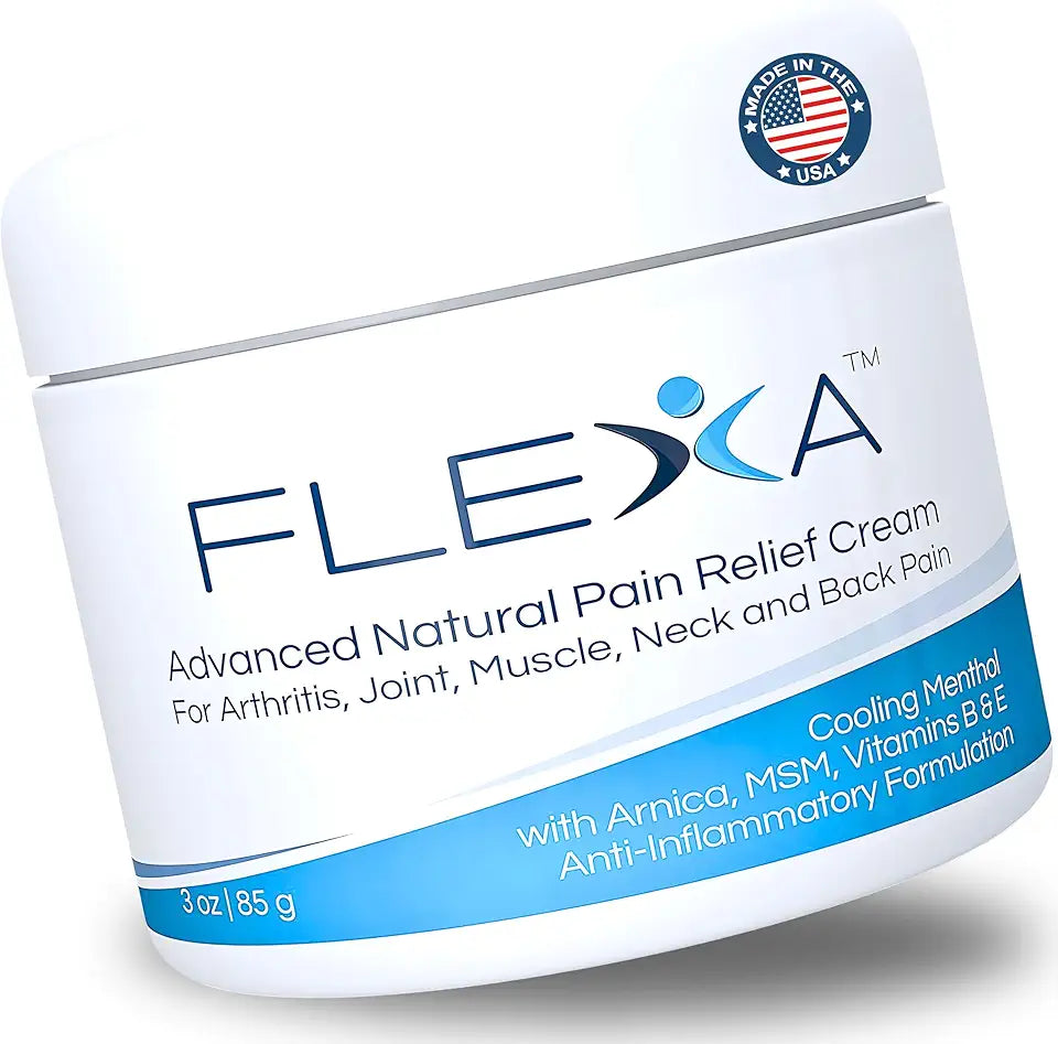 Natural Relief Cream with Arnica Menthol MSM and Tea Tree Oil 3 Oz Jar V429