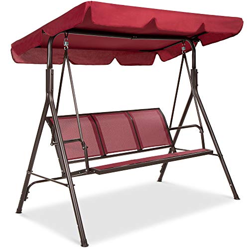 2-Seater Outdoor Adjustable Canopy Swing Glider J29112