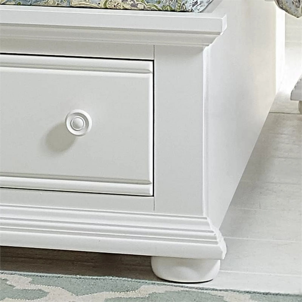 King Storage Bed in Oyster White K920138