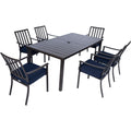 7-Piece Aluminum Patio Dining Set with 6 Chairs and Table O300625
