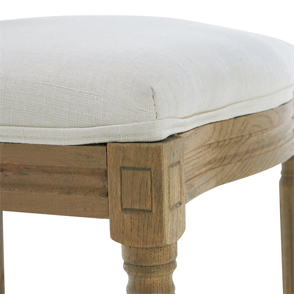 Round Dining Chair Set of 2 Cream L637