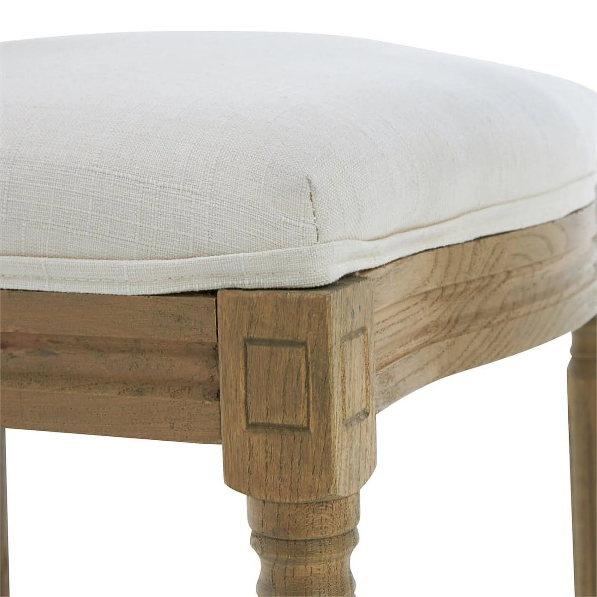 Round Dining Chair Set of 2 Cream L637