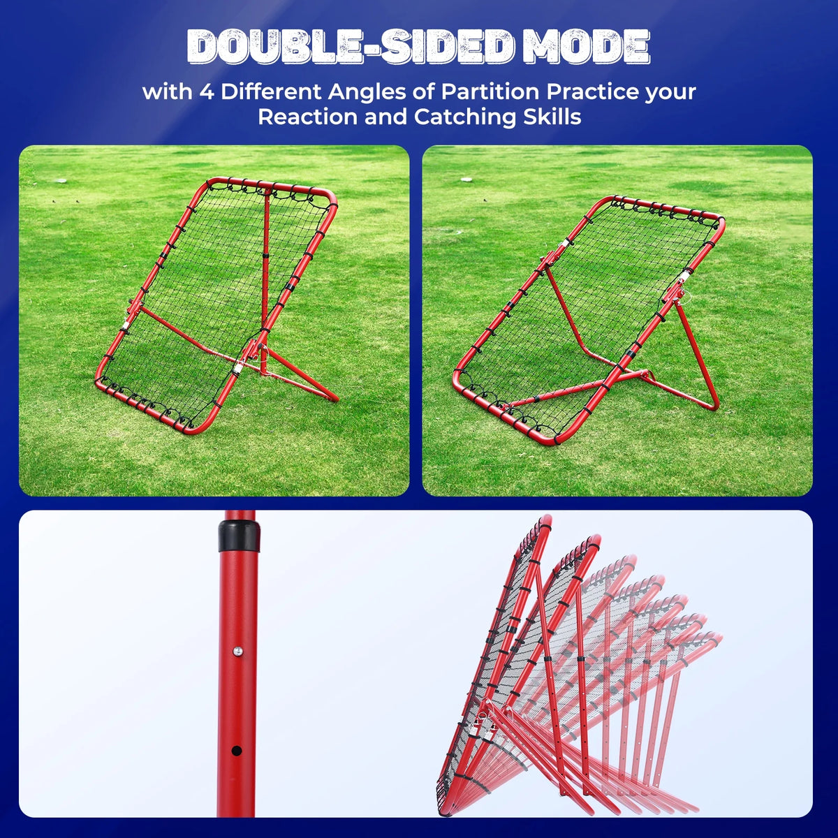 Baseball Rebounder Net with Adjustable Angles U95573