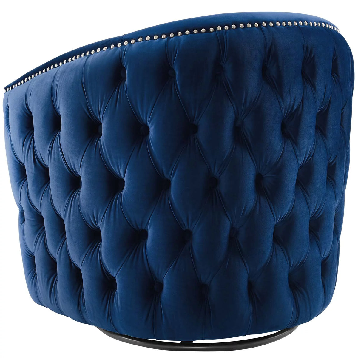 Navy Blue Velvet Accent Armchair R366
