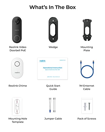 2K PoE Video Doorbell Camera with Chime T5282