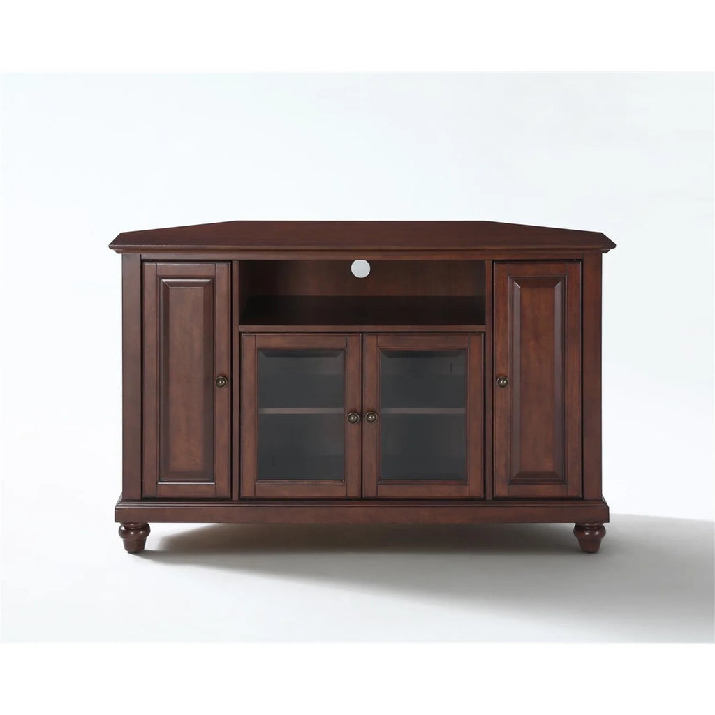 48" Corner Tv Stand Mahogany W9276