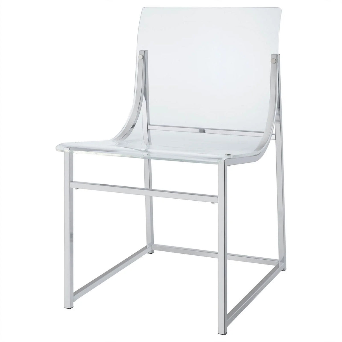 Modern Metal Acrylic Dining Side Chair A5993