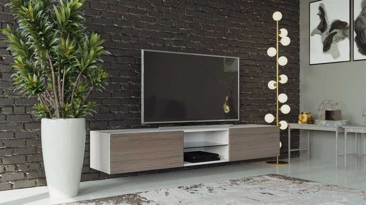 71" Glass TV Stand P287