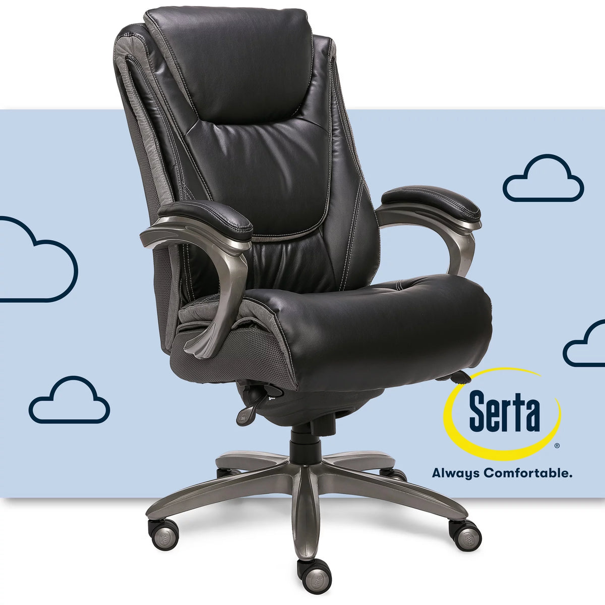Black Bonded Leather Big & Tall Office Chair V59332