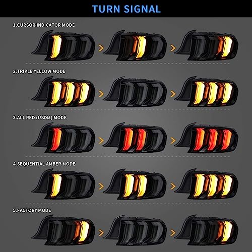 LED Rear Lights with Sequential Amber/Red Turn Signal Z4776