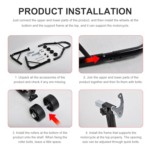 Heavy Duty Motorcycle Rear Wheel Lift Swingarm Spool Paddock Stand G889