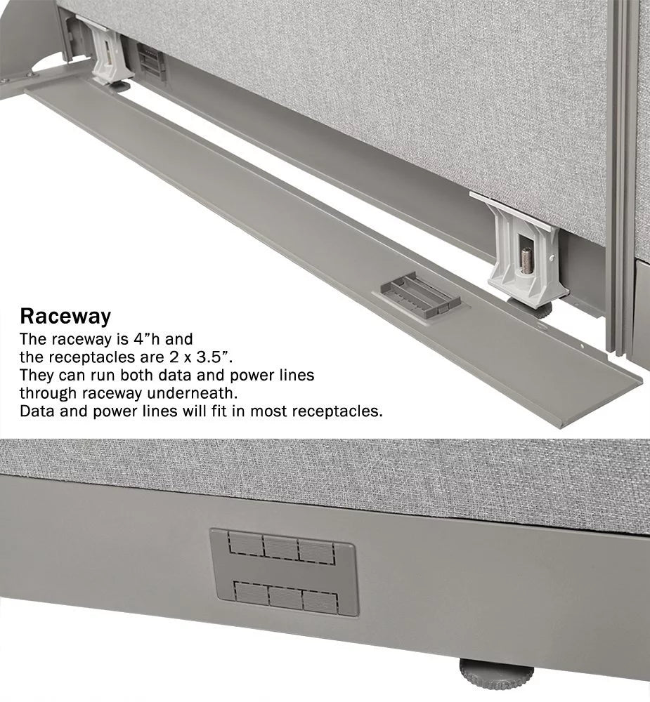 L-Shaped Freestanding Office Partition Q481608