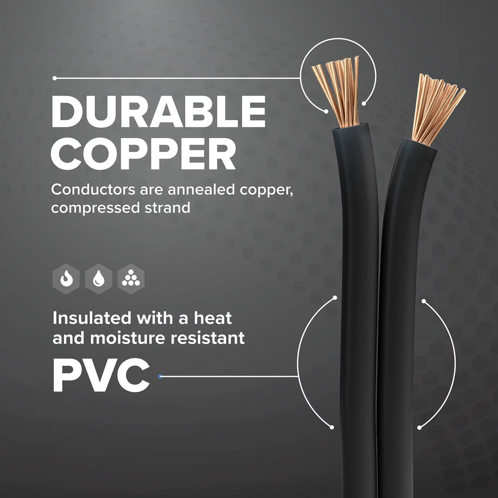 50 Feet Insulated Stranded Copper THHN THWN Wire 10 AWG Black U776