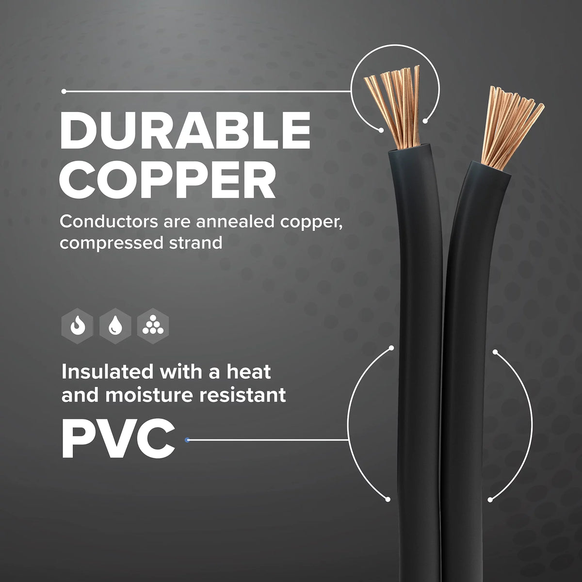 50 Feet Insulated Stranded Copper THHN THWN Wire 10 AWG Black U776