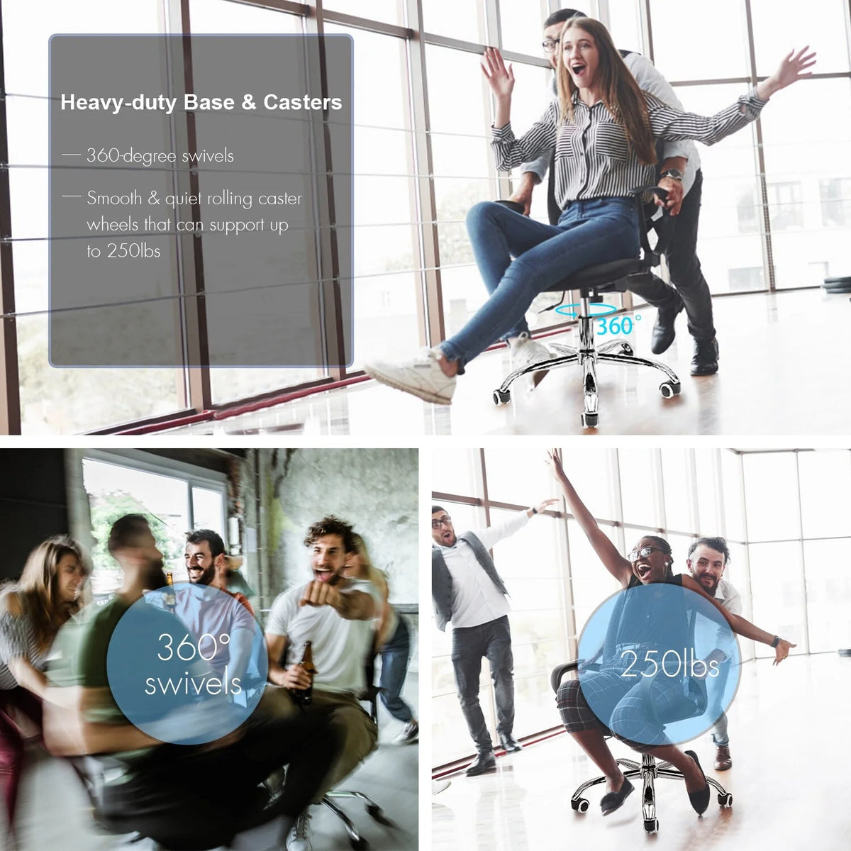 Ergonomic Mesh Computer Chair with Wheels V428
