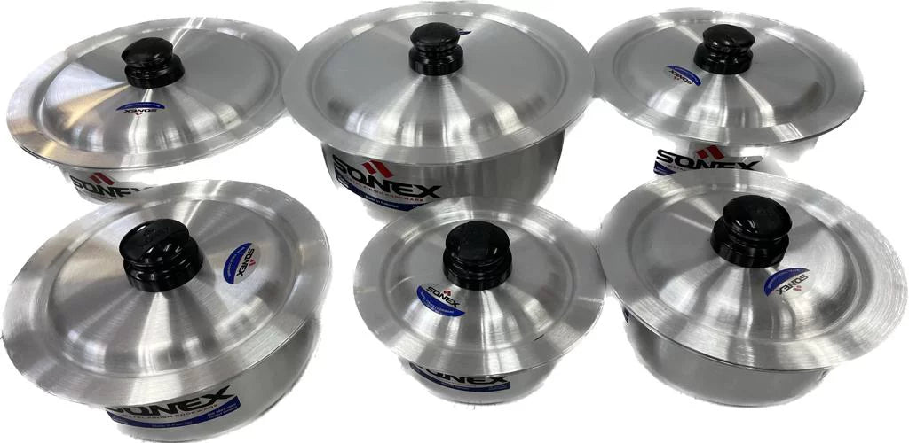 Aluminum 6 Pc Cooking Pots Set P372565