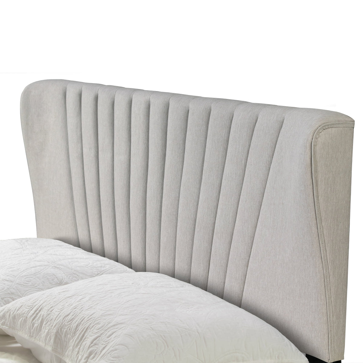 Beige Fabric Queen Bed B153652