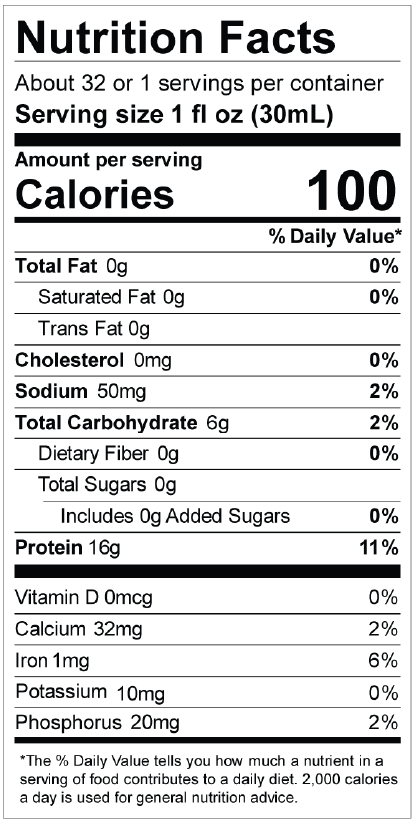 Liquid Protein 1oz Packets 25-Pack Peach Mango C4815