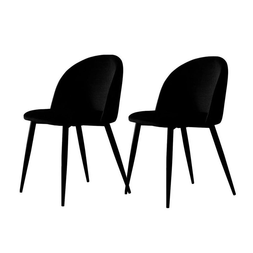 2 Velvet Upholstered Dining Chairs A182