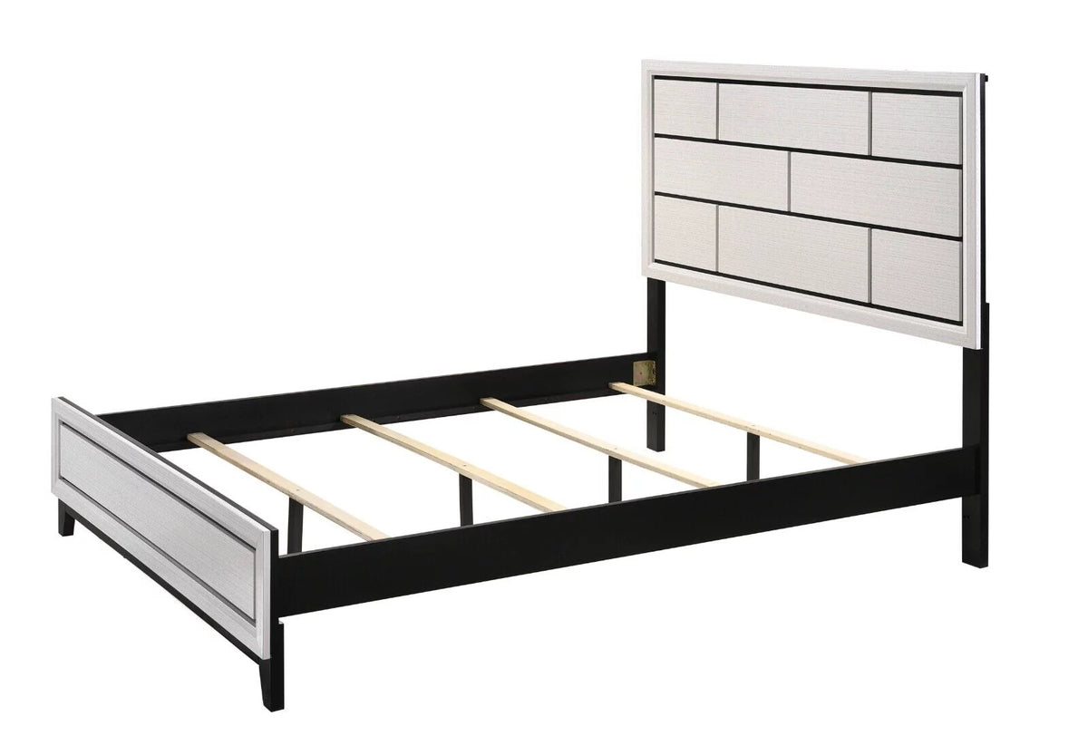 3pc Full Size Low-Profile Bed and 2 Nightstands White J985298