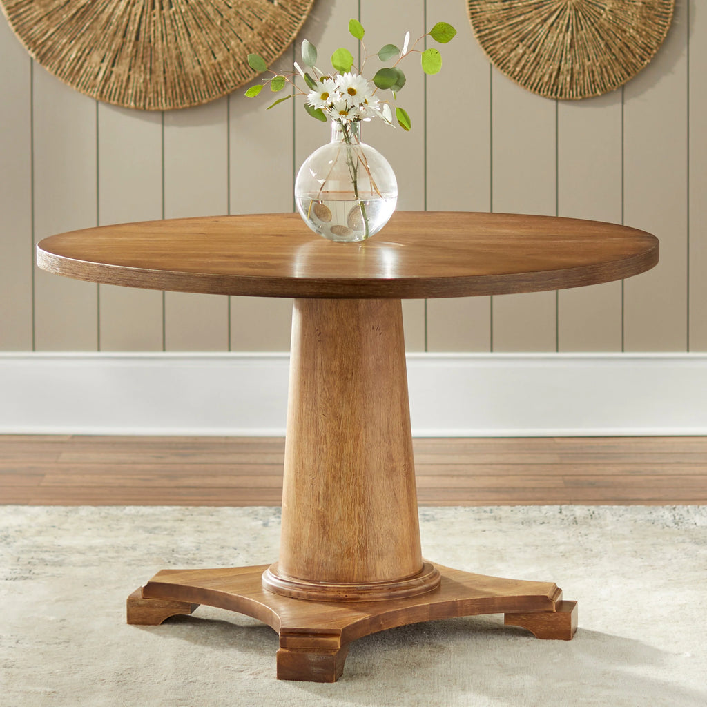 White Pedestal Table R80503