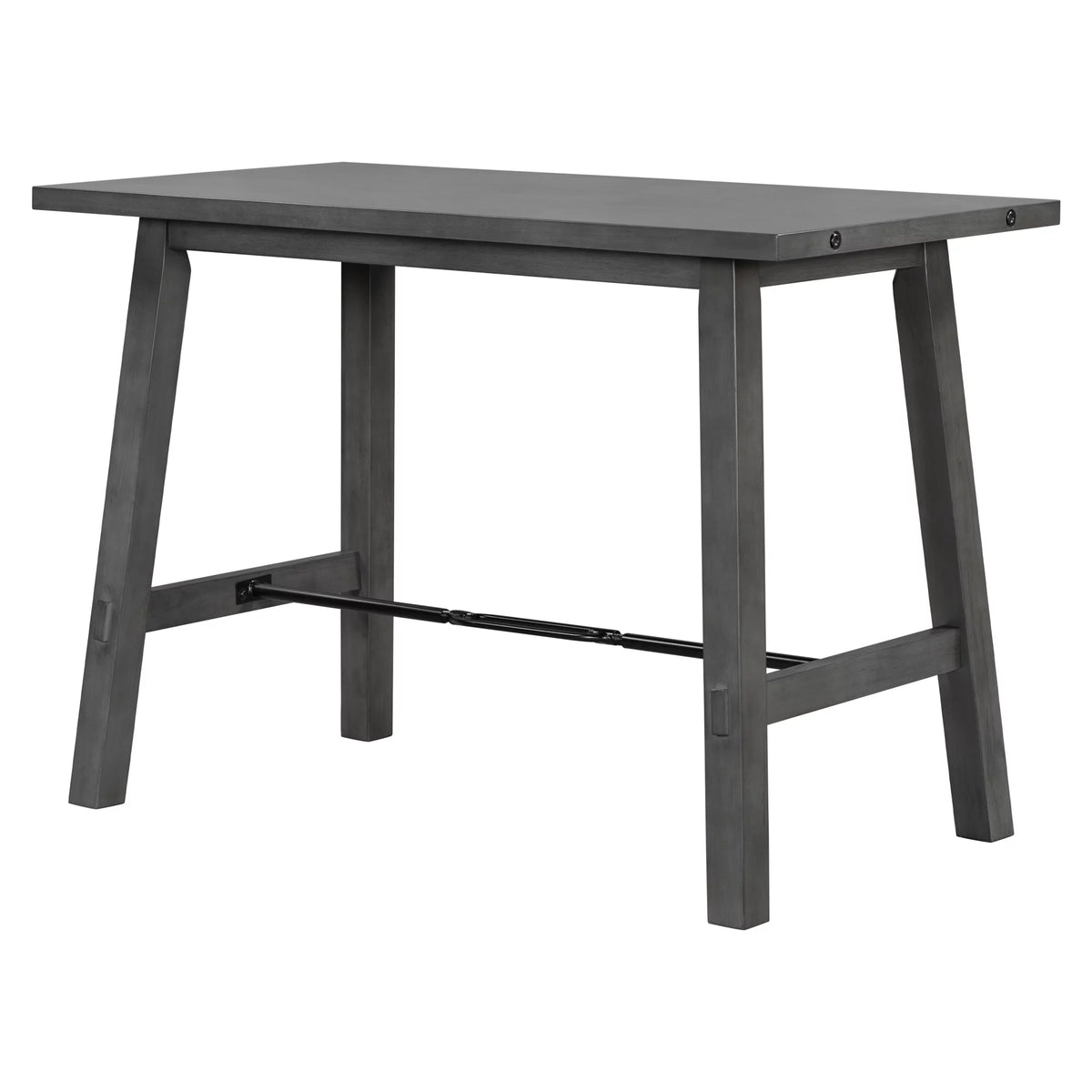 Counter Height Dining Table Solid Wood & Metal Gray L4592