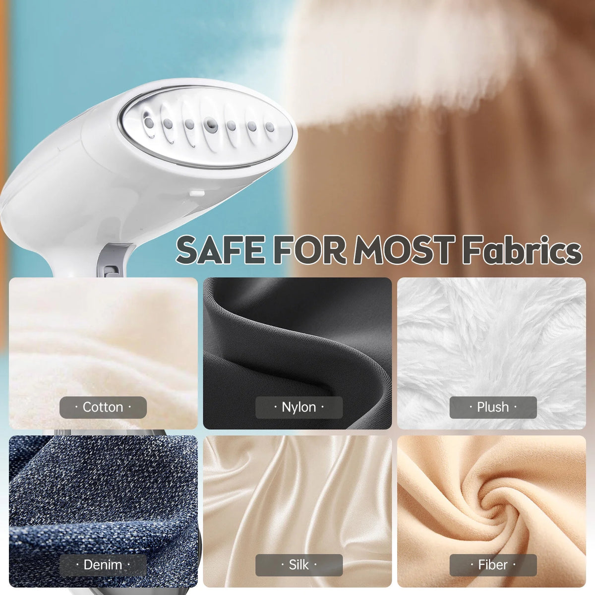 1300W Foldable Handheld Travel Steamer with 120ml Detachable Water Tank H528