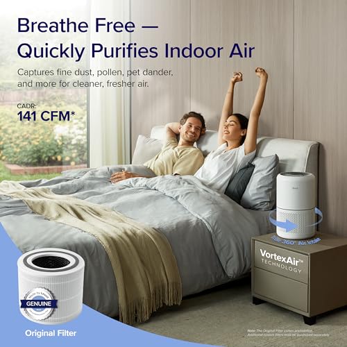 White Air Purifier with 3-in-1 HEPA Filter I3645