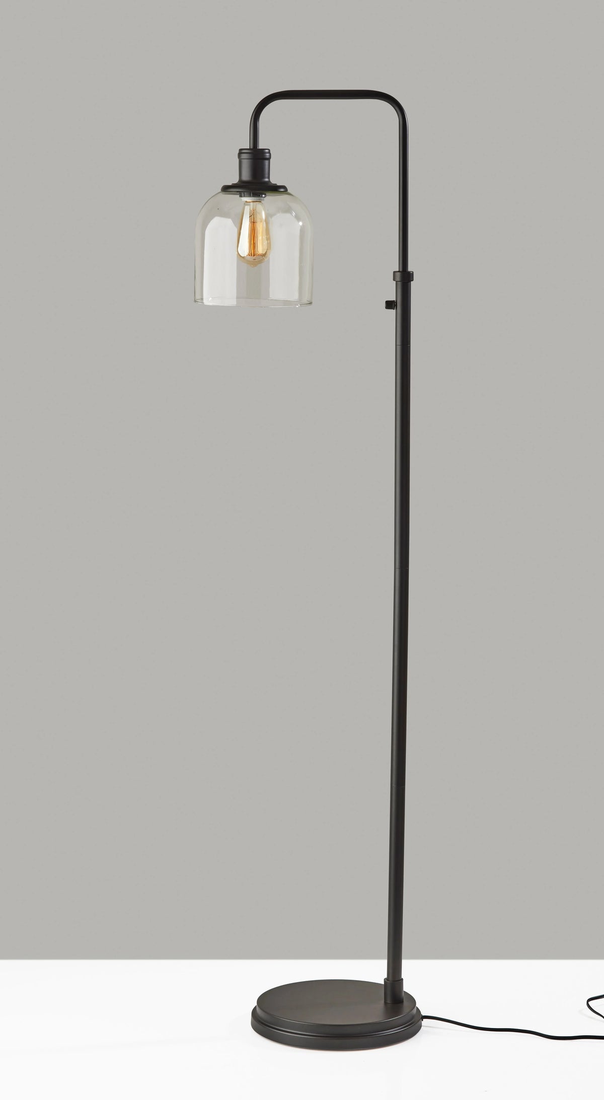 60" 1-Light Black Metal Floor Lamp J563286