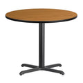 36" Round Dining Table in Black and Natural D40158