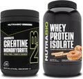 Unflavored Creatine Monohydrate and Cinnamon Sugar Donut Whey Protein Isolate Bundle B19908
