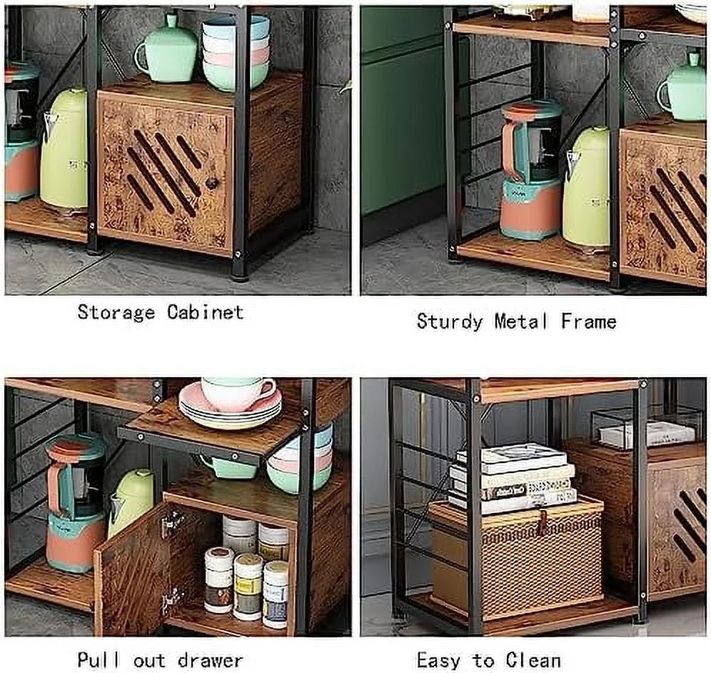 3-Tier Kitchen Baker's Rack with Cabinet M254