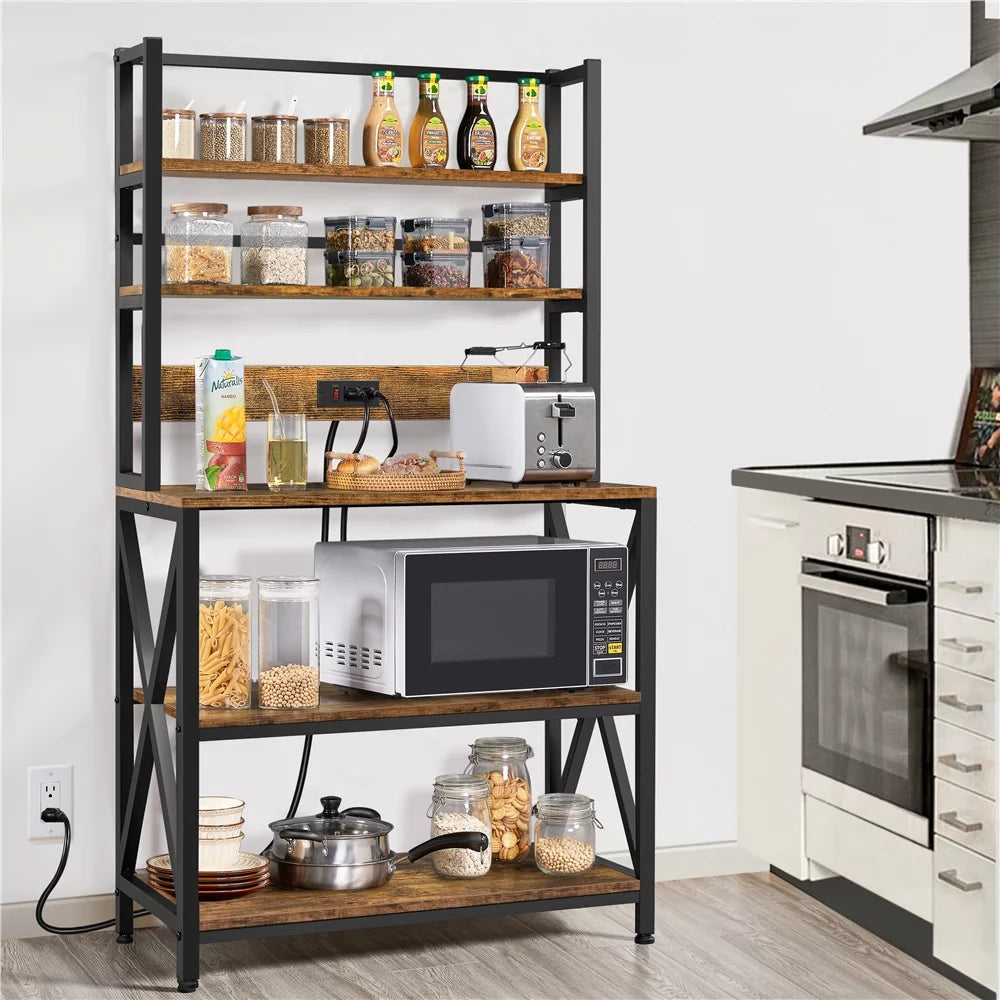 5-Tier Kitchen Baker’s Racks with Power Outlets Y535071