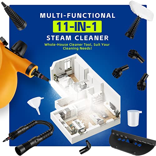 Handheld Pressurized Multi-Surface Steam Cleaner with 11pcs Accessories N2932