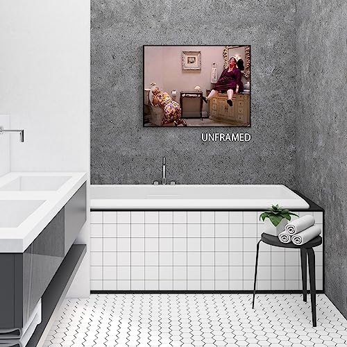 Black White Bathroom Canvas Wall Art Prints 12x16in Unframed U4311