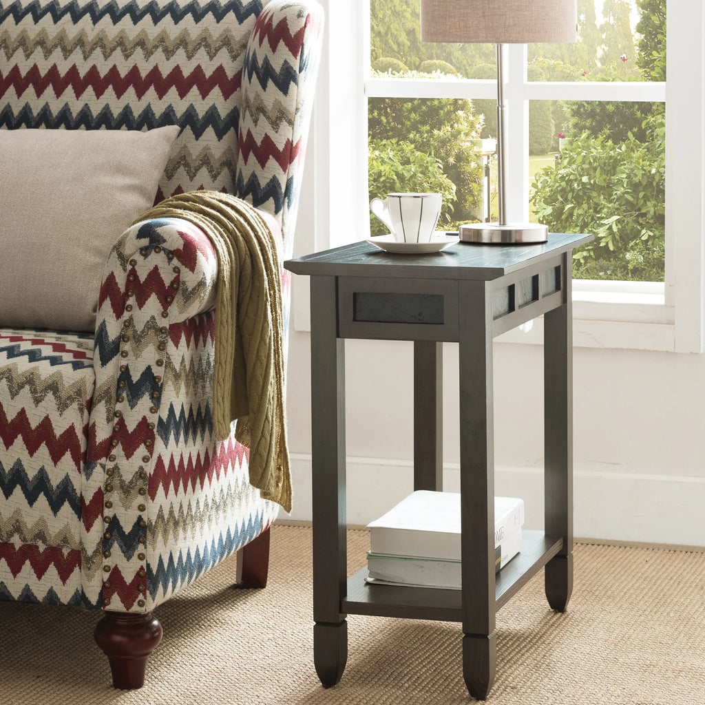 Rustic Oak Chairside Table C743535