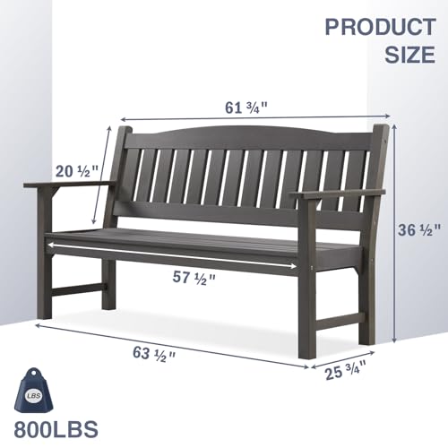 2-Person All-Weather Poly Lumber Outdoor Bench N202431