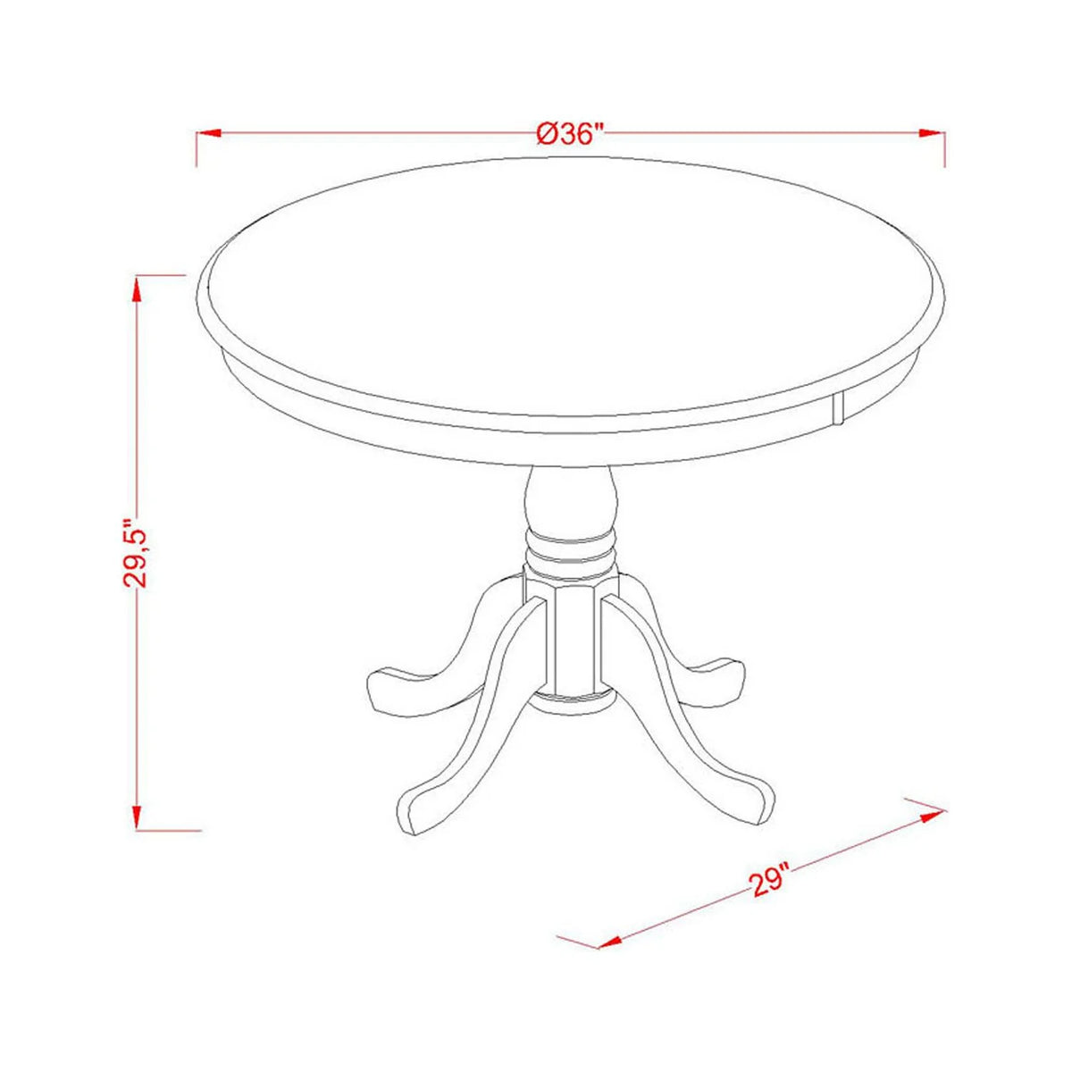 Round Dining Table Natural Acacia Finish X192