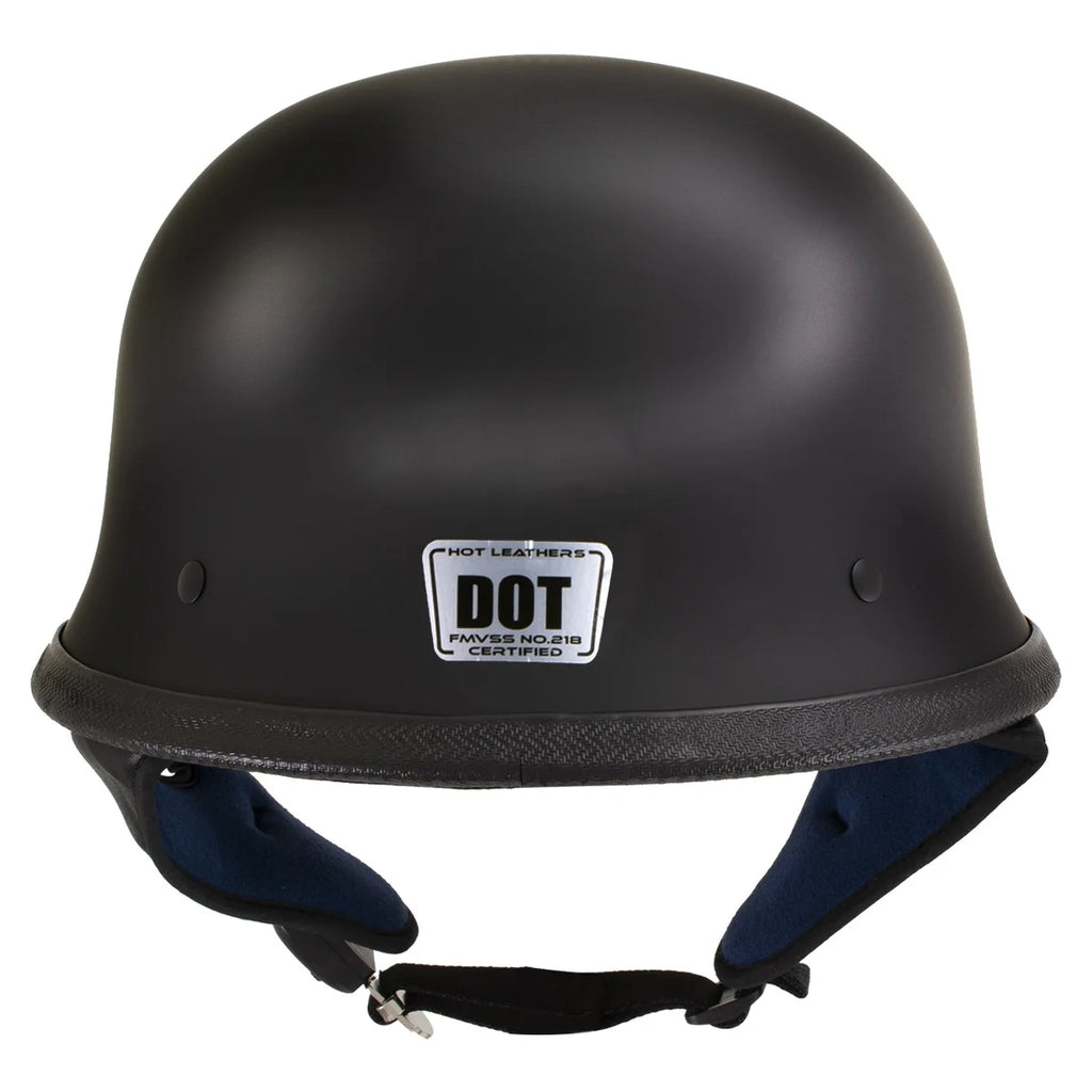 Flat Black Motorcycle Half Helmet Large S1234