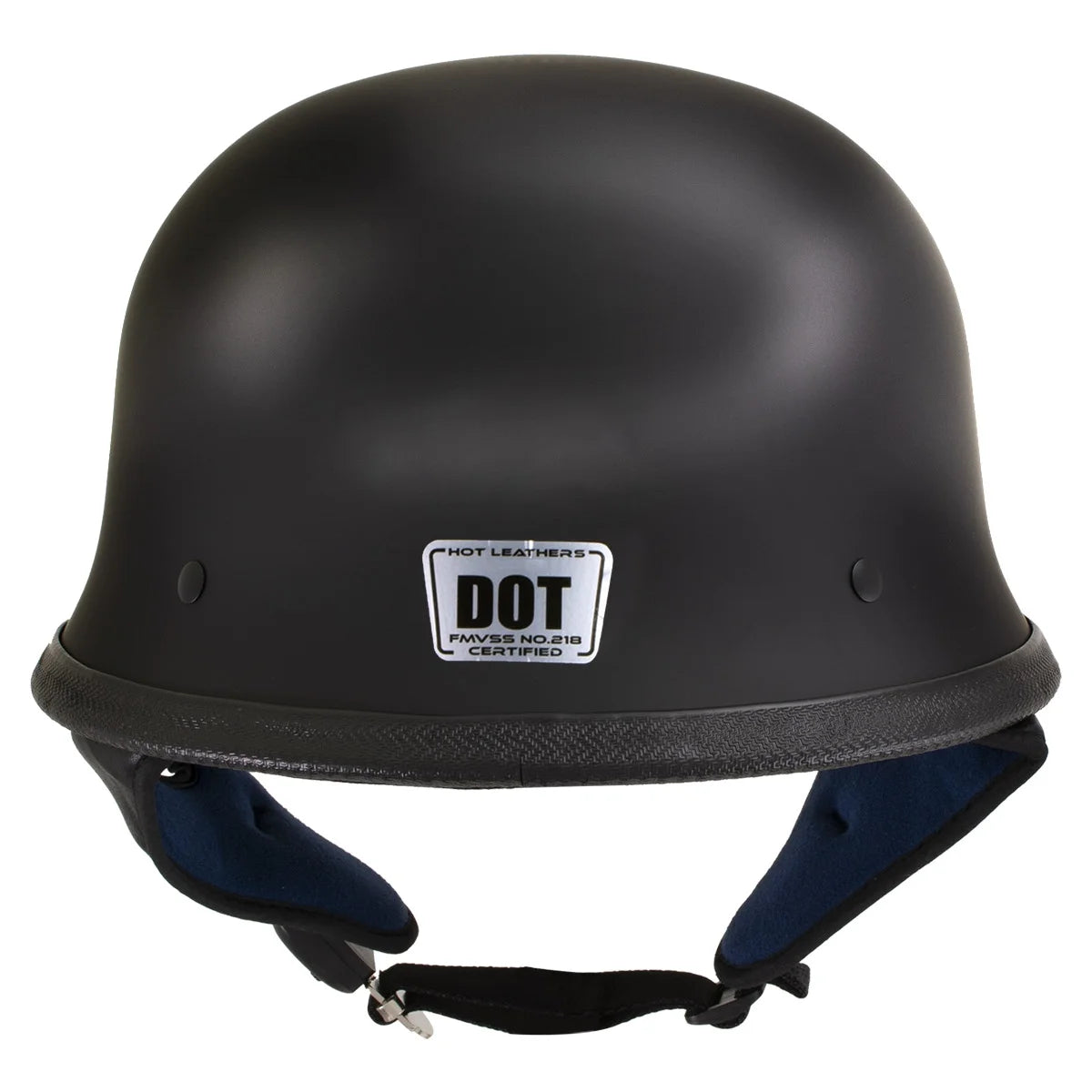 Flat Black Motorcycle Half Helmet Large S1234