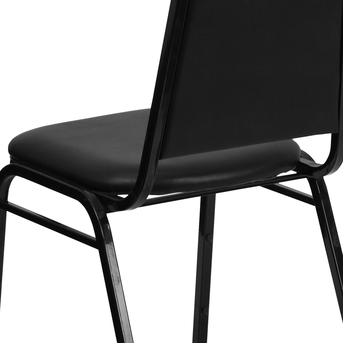4 Pack Black Vinyl Stacking Banquet Chair F6920