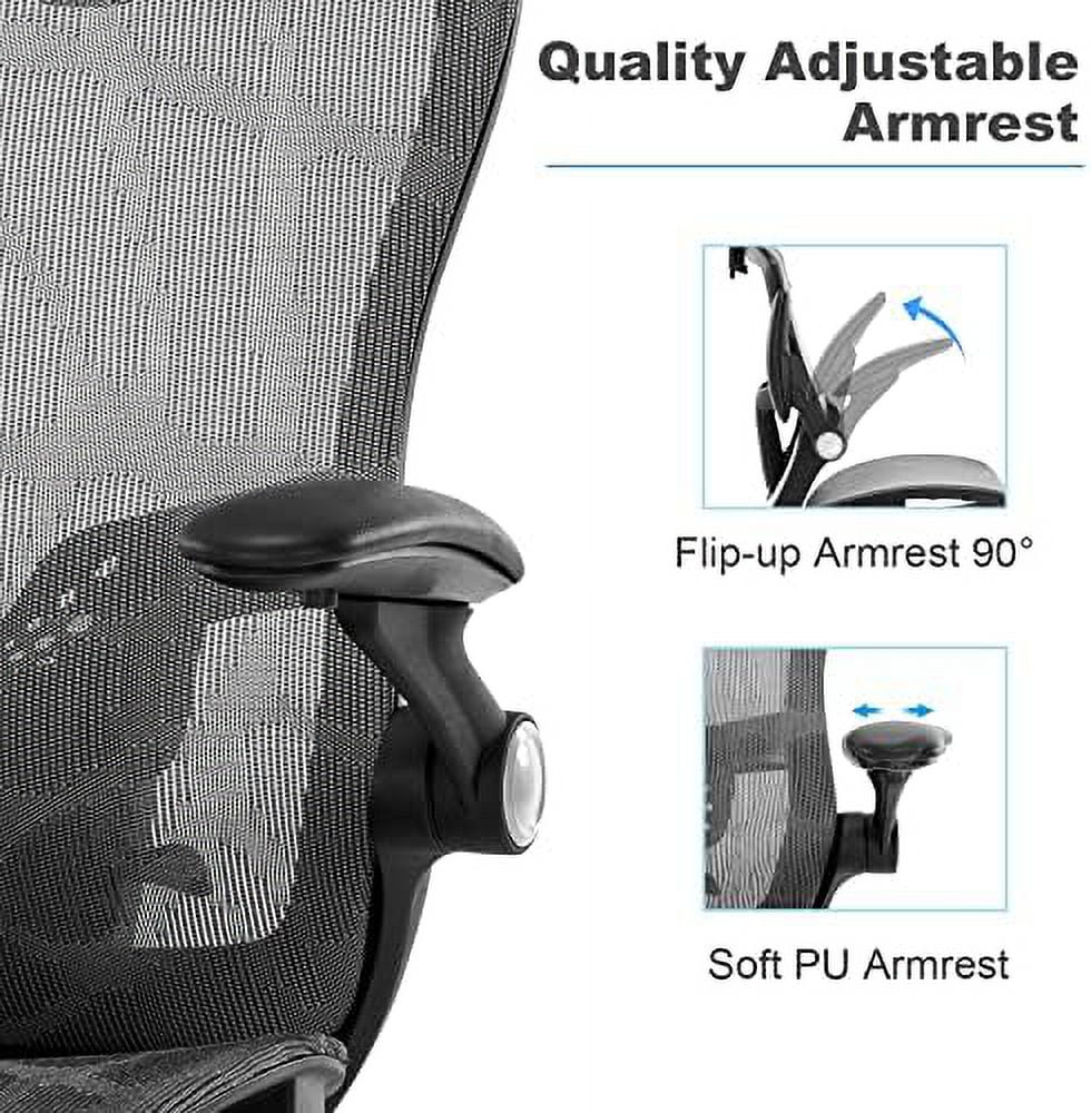 Ergonomic Mesh High Back Office Chair with Headrest and Lumbar Support Y5051