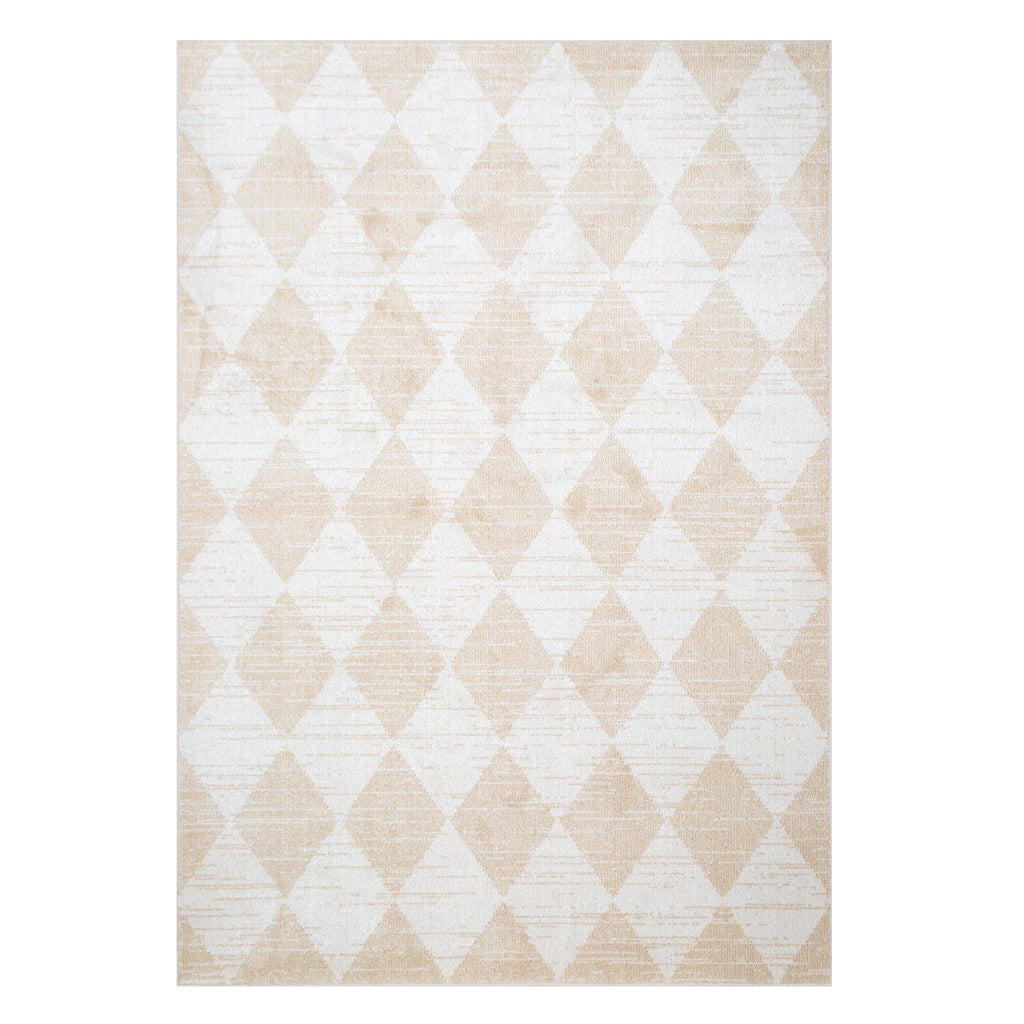 Beige Geometric Area Rug N589351