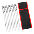 10 Pieces Barbecue Skewer Fork with Cloth Bag N184962