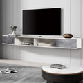 Black Floating TV Stand Wall Mounted Shelf Z7367