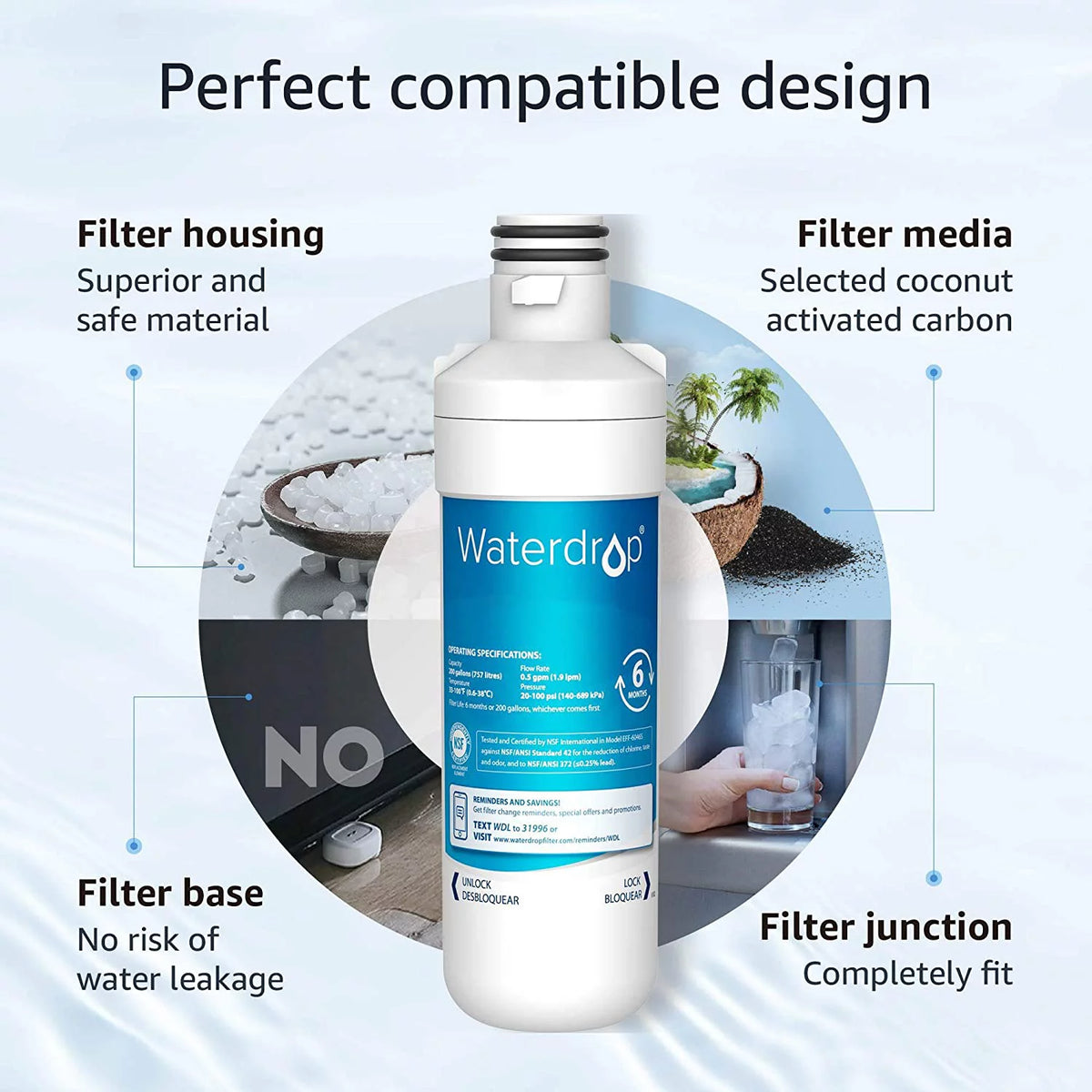 Refrigerator Water Filter, Pack of 1 P394