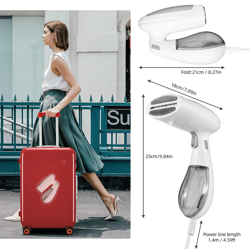 1300W Foldable Handheld Travel Steamer with 120ml Detachable Water Tank H528