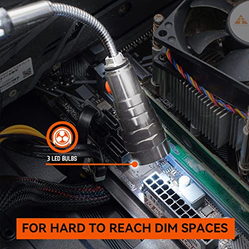 Extendable Magnetic Flashlight with Telescoping Magnet Pickup Tool K662762