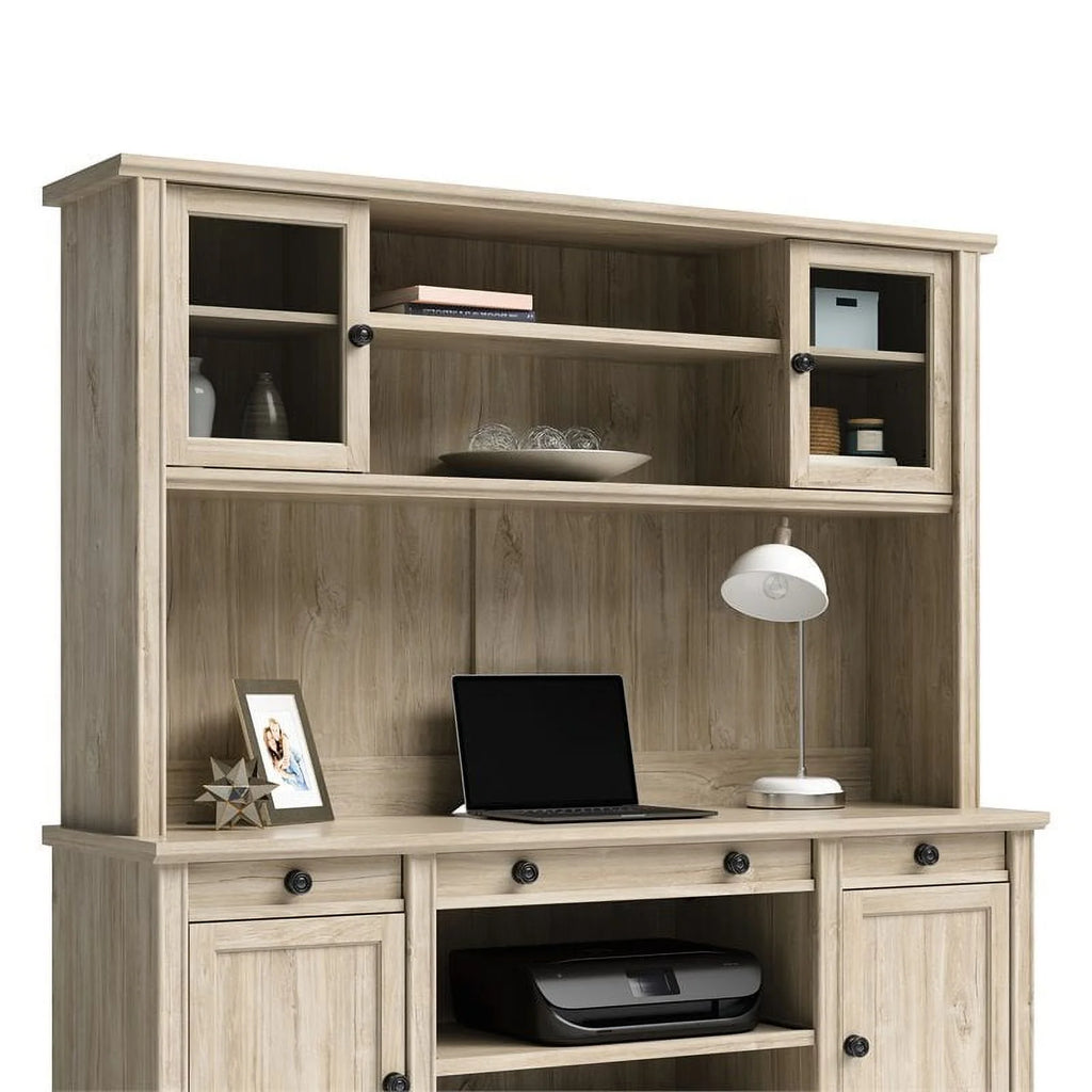 3-Piece Credenza Desk Hutch and Lateral File Cabinet E2917